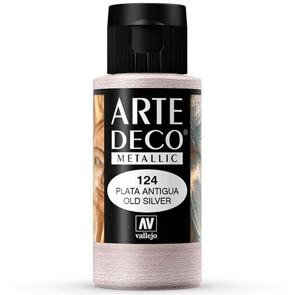 *Vallejo Arte Deco Metal. Antique Silver 60ml