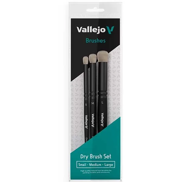 Vallejo Dry Brush Set - Pelo Natural (S, M & L)