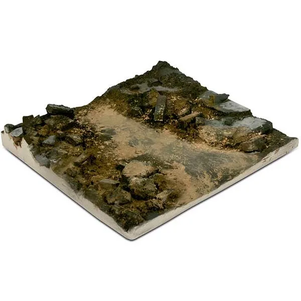 Vallejo Scenics Base sección calle con ruinas 14 x 14 cm