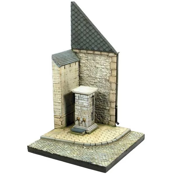 Vallejo Scenics Esquina con fuente Normandía 15,5 x 15,5 cm