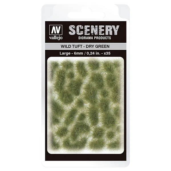 Vallejo Scenery Wild Tuft - Dry Green (6 mm) L