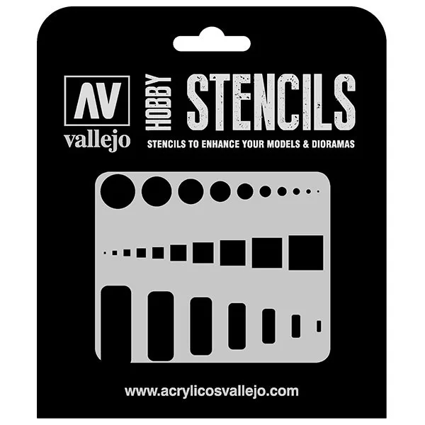 Vallejo Stencils Manhole Covers 125 x 125 mm
