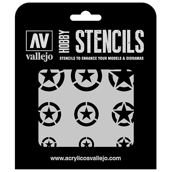 Vallejo Stencils Marcas USAF 125 x 125 mm