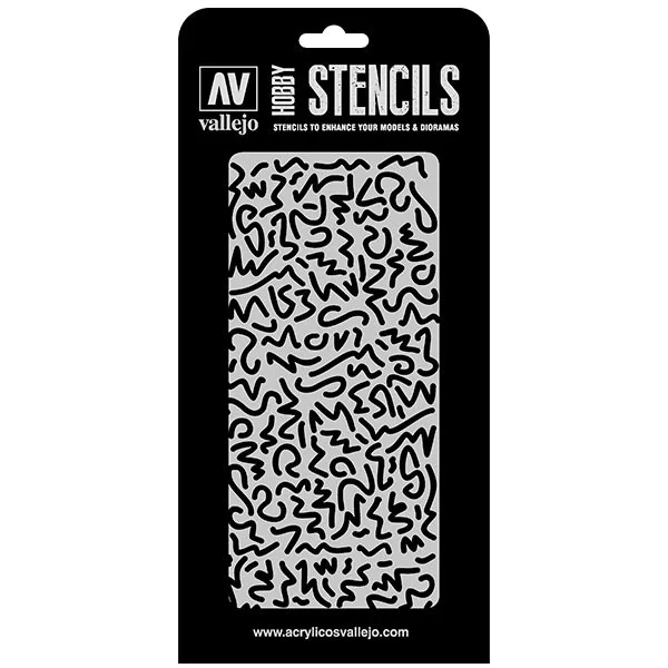 Vallejo Stencils Cam. Alemán Culebrillas WWII 125 x 250 mm