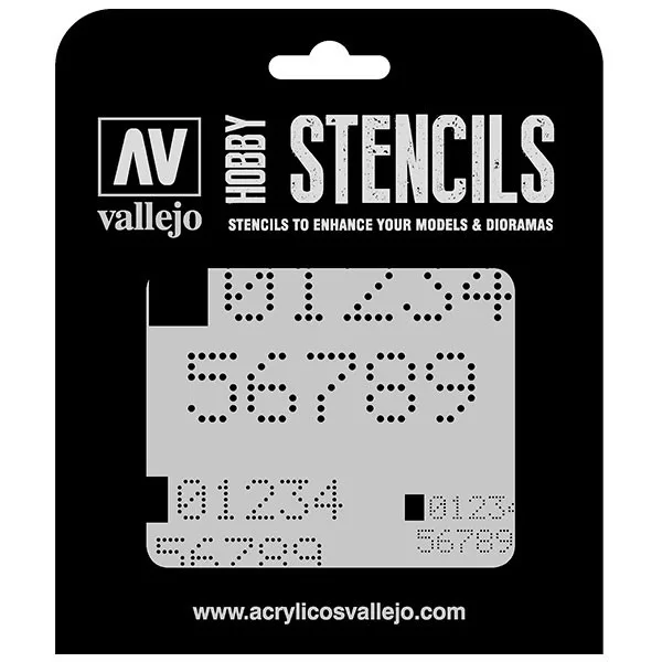 Vallejo Stencils Números Digitales 125 x 125 mm
