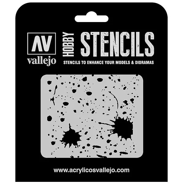 Vallejo Stencils Spritzer Flecken 125 x 125 mm