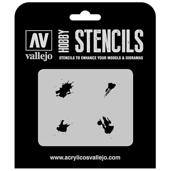 Vallejo Stencils Salpicaduras Gasolina 125 x 125 mm