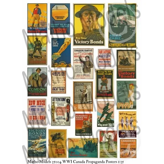 *Matho Papel Canadá Propaganda Posters WWI 1/35