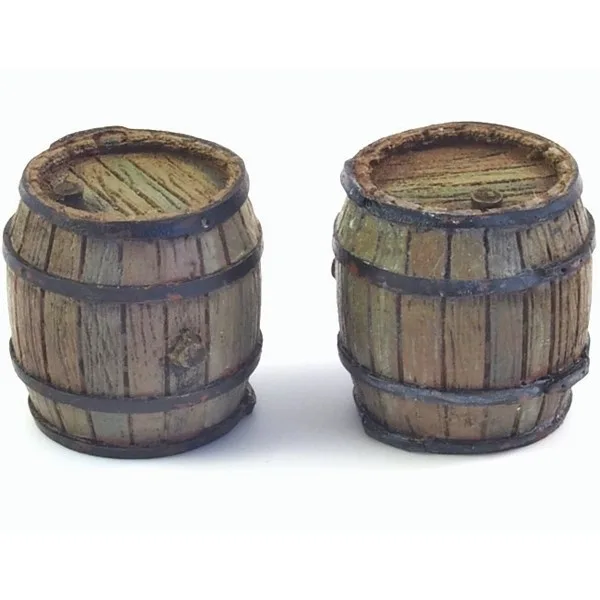 *Matho Resina Barriles de Madera 2pcs 1/35