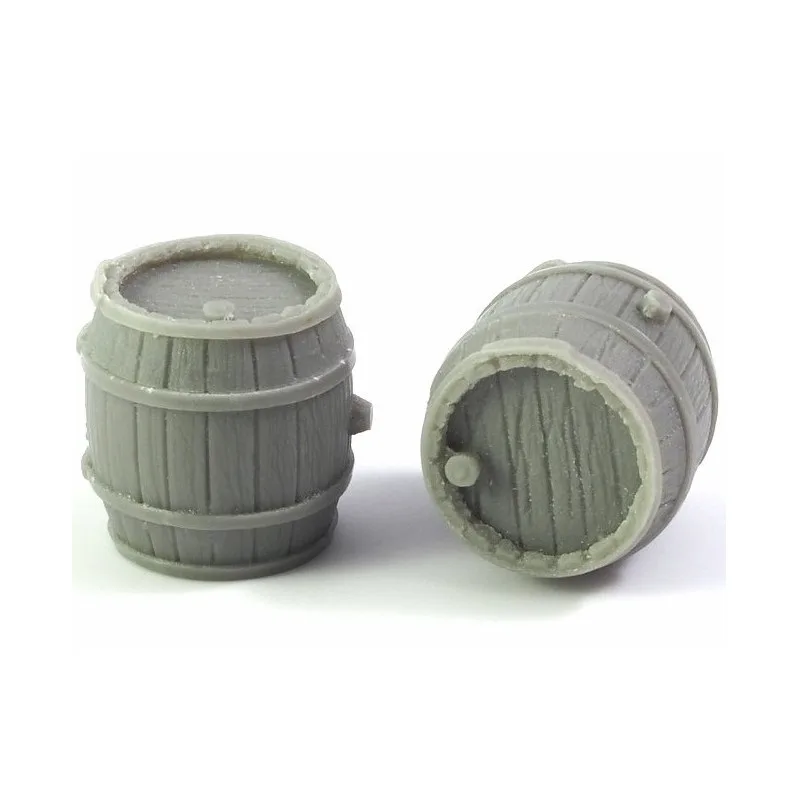 Product image 2: *Matho Resin Wooden Barrels 2pcs 1/35